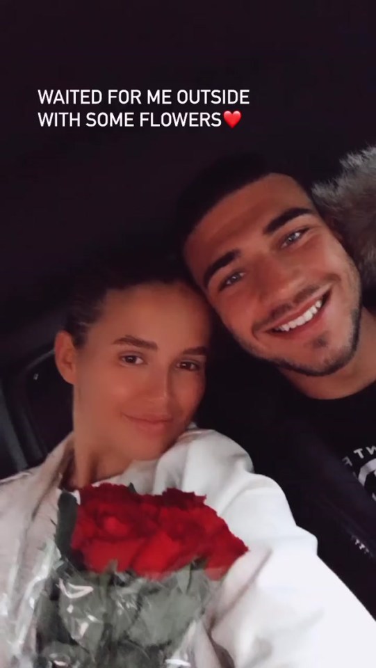 She's being supported by her boyfriend Tommy Fury