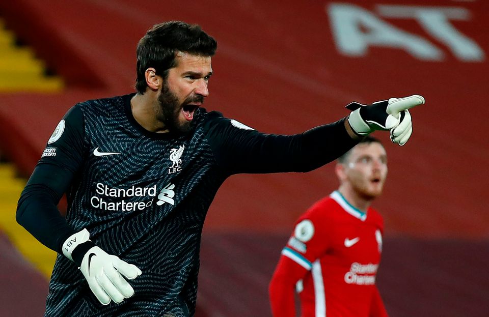 Alisson is set to miss around six weeks of action with a shoulder injury