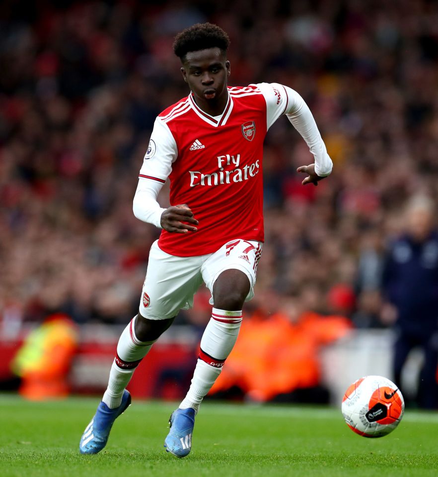 Arsenal's Bukayo Saka, newly called up by England, has been hailed by Gareth Southgate as an exciting talent down the left