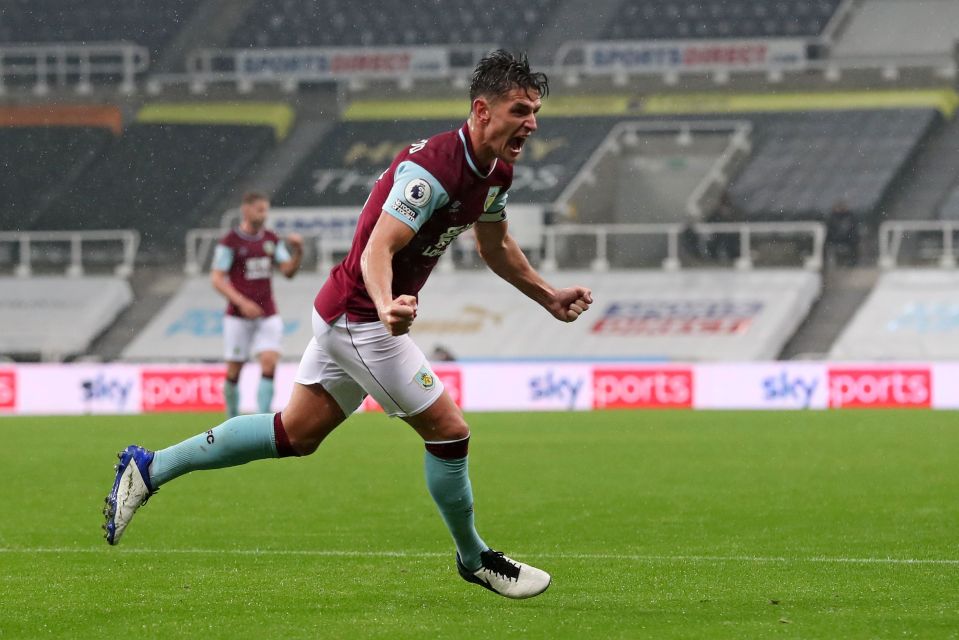 Ashley Westwood celebrates his equaliser