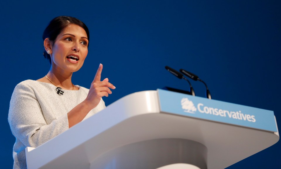 Priti Patel told the Tory party conference on Monday she would revamp the 'broken' asylum system