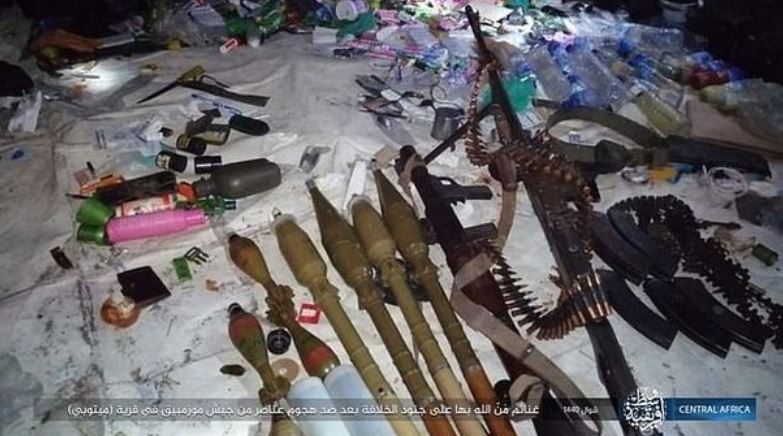 Jihadis show off seized weapons following attacks