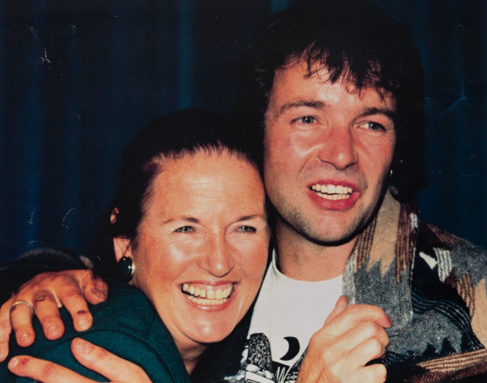 Paul with his mum at a press conference in 1994 after he survived the horrific ordeal