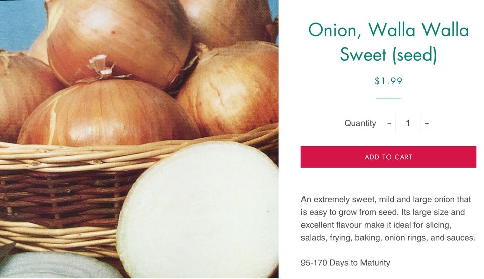 This image of onions in a basket was blocked by Facebook after it was posted to the pubic page of a Canadian garden centre