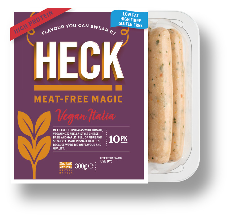  You could also win a year’s supply of vegan Heck ­sausages