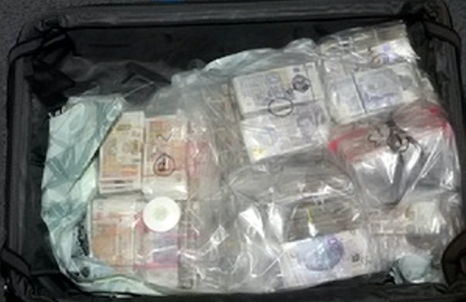 Tara was stopped by Border Force officials at Heathrow who had discovered hundreds of cash rolls in her luggage