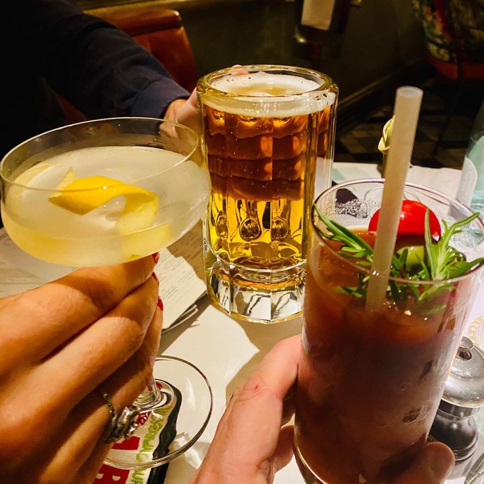 Piers Morgan posted this pic of table full of drinks at The Ivy in Chelsea