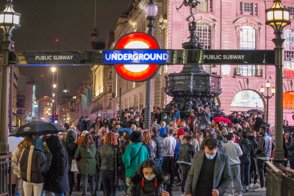 The closure of pubs at 10pm has led to punters pouring out, sparking chaotic scenes by underground entrances