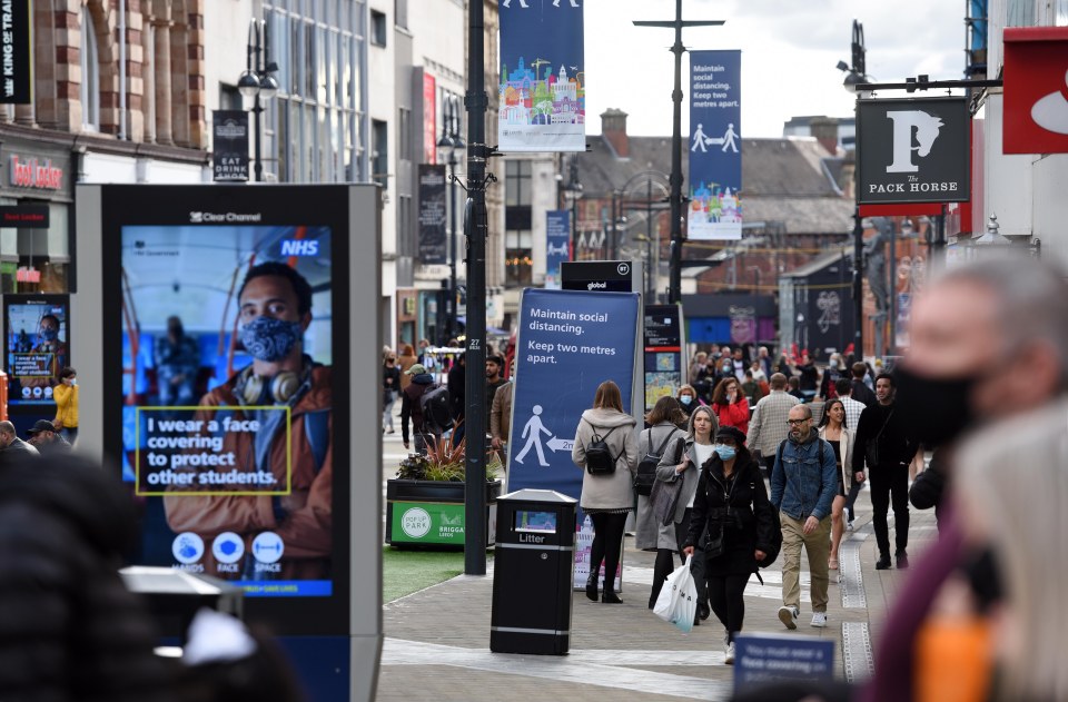 Leeds (pictured) in West Yorkshire faces a Tier 3 lockdown - as leaders asked the Government for more help