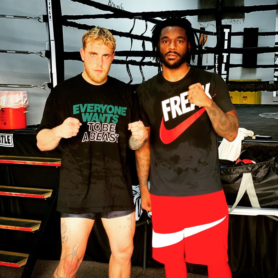 Jake Paul with Hasim Rahman Jr, an unbeaten cruiserweight 