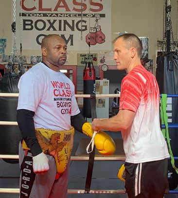 Roy Jones Jr training for his fight against Mike Tyson 