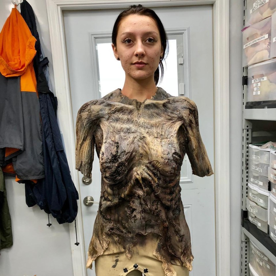 Extras are often fitted with full-body zombie suits