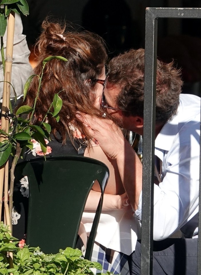 Lily James and Dominic West were caught kissing in pictures taken in Rome over the weekend