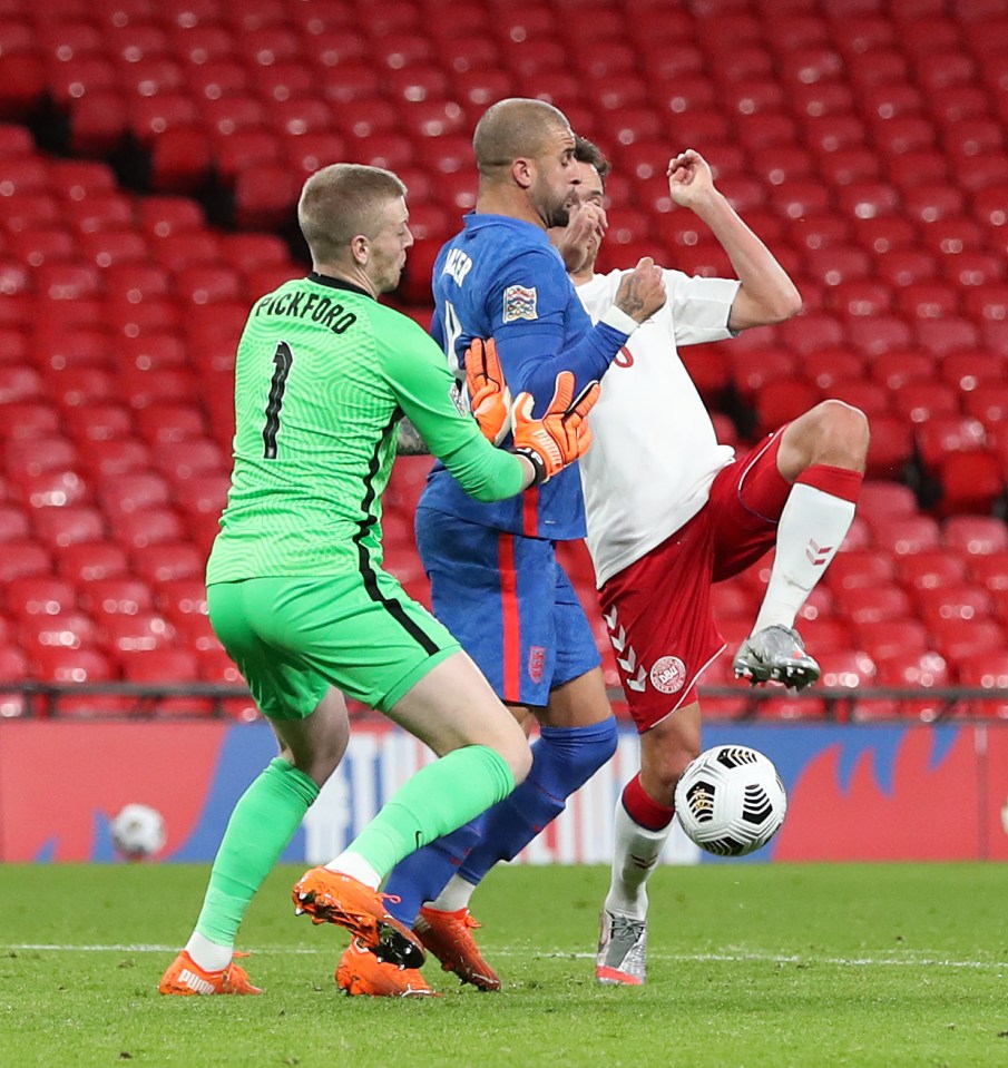 England conceded a penalty just minutes after Maguire's red