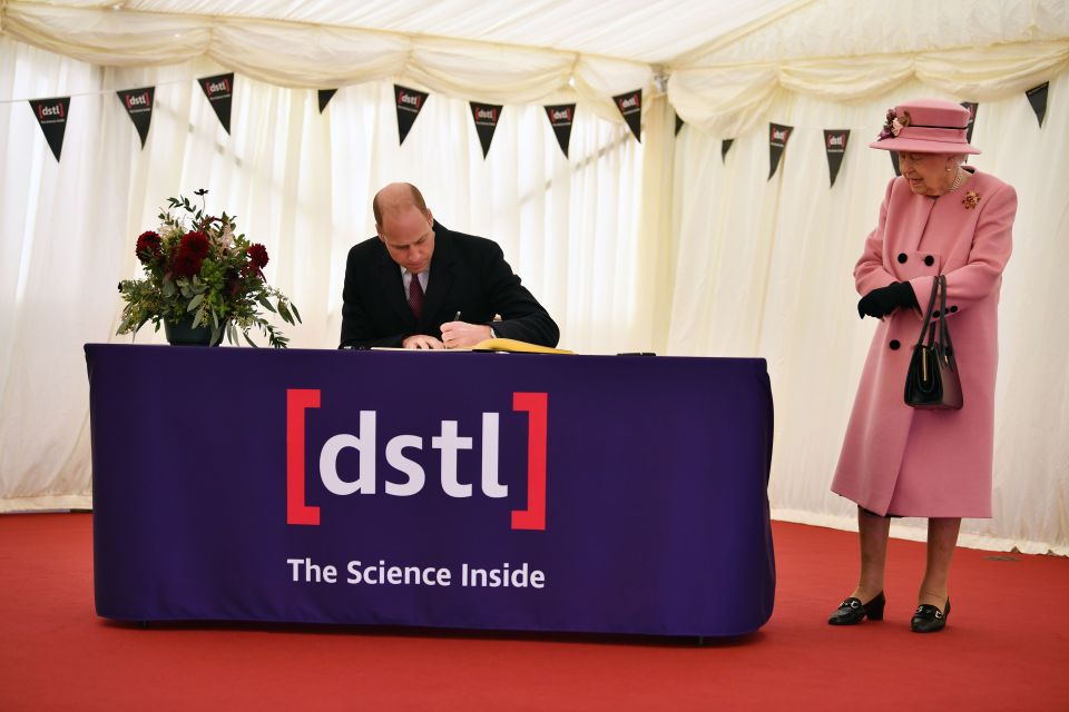 The Duke also signed the Defence Science and Technology Laboratory's guestbook