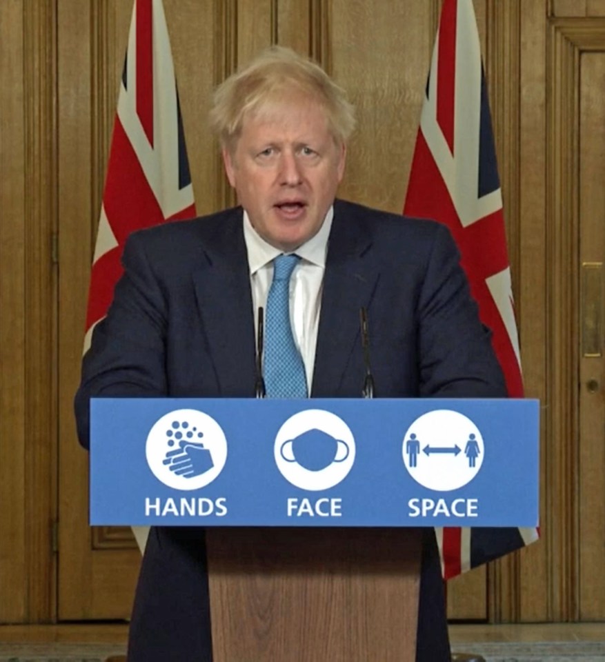 Boris Johnson addressed the nation in a press conference at 5pm