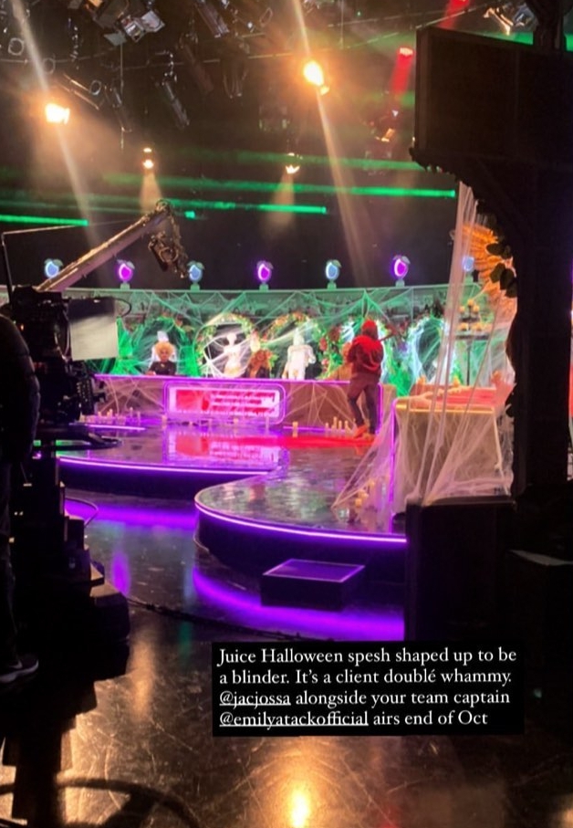 The team shared a sneak peek of filming for the Halloween show