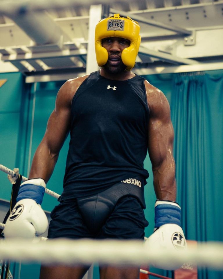 Joshua is now in training for his December showdown with Pulev