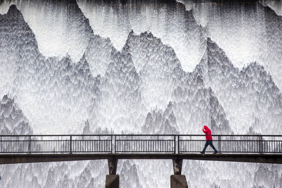 Kaleidoscope ripples of water captured by Andrew McCaren, 45, was taken in Wet Sleddale Dam, Shap, Cumbria