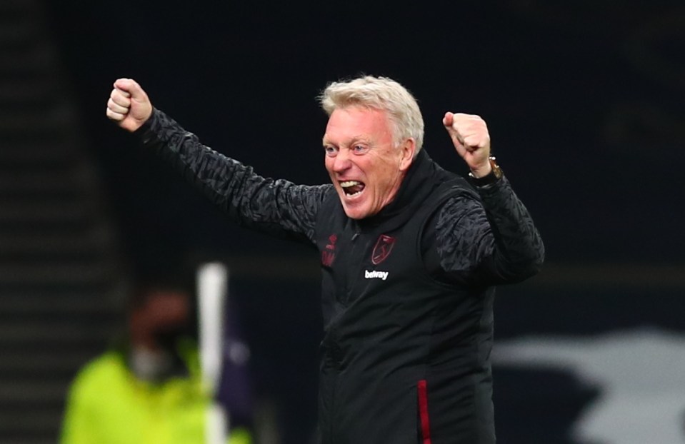 David Moyes led his side's celebrations after a momentous comeback