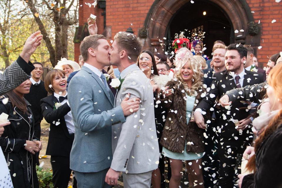 Hollyoaks showed the first UK gay soap church wedding