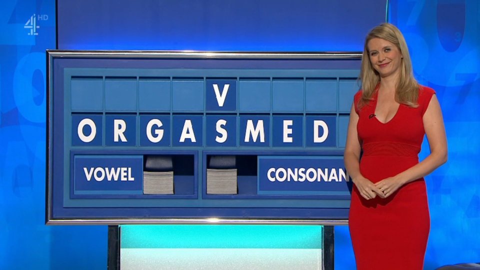 Rachel Riley spelled out orgasm on today's Countdown