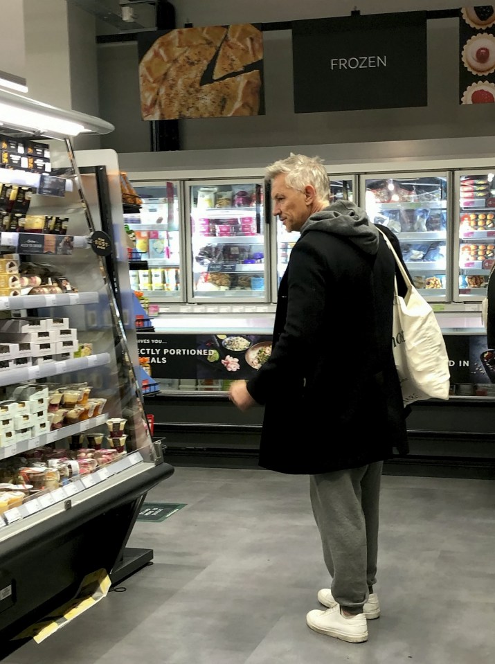 Forgetful Gary Lineker was snapped shopping in M&S without a mask