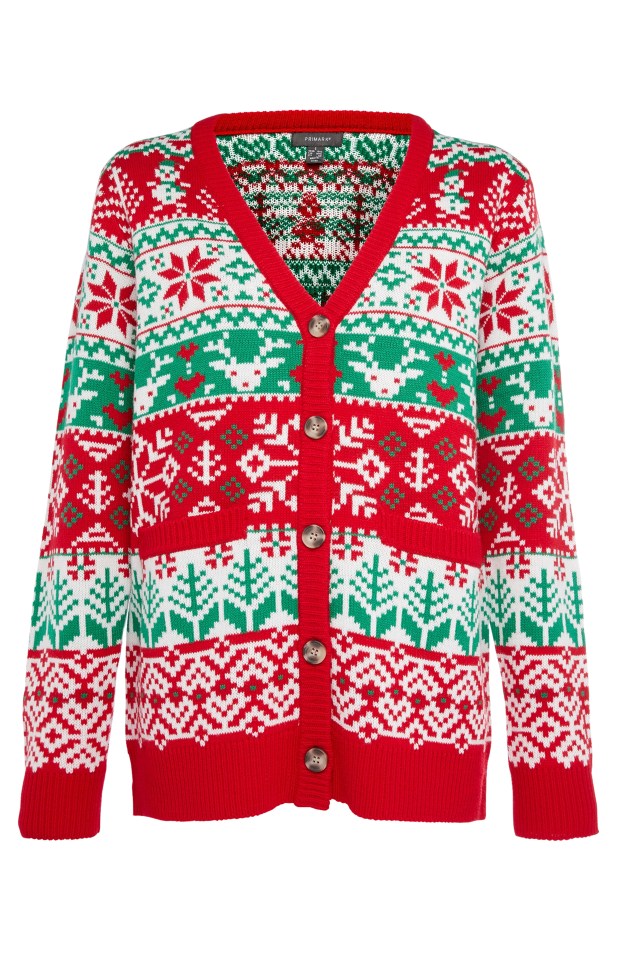 For a more classic look the fair isle Christmas cardigan is perfect