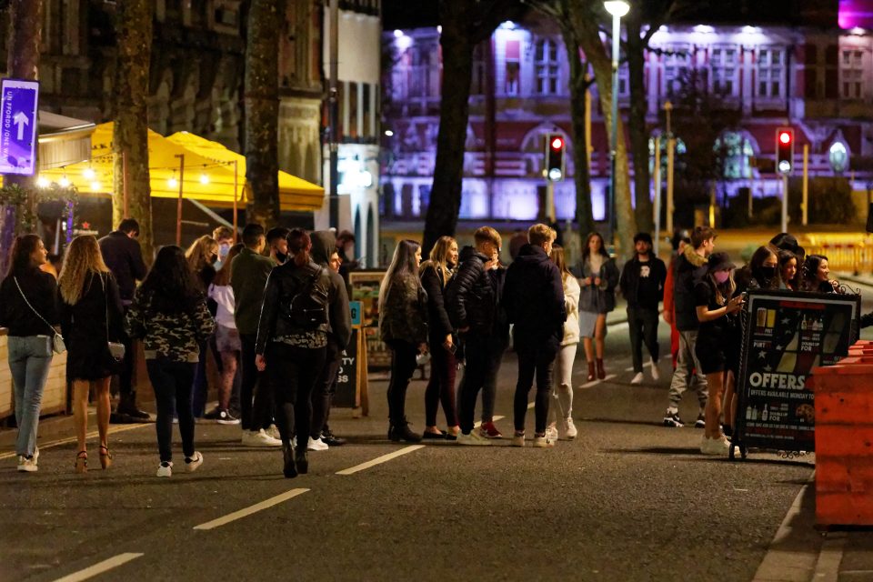 Drinkers also went out in Swansea on Thursday to make the most of the night