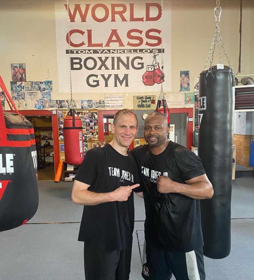 Trainer Tom Yankello with Jones 