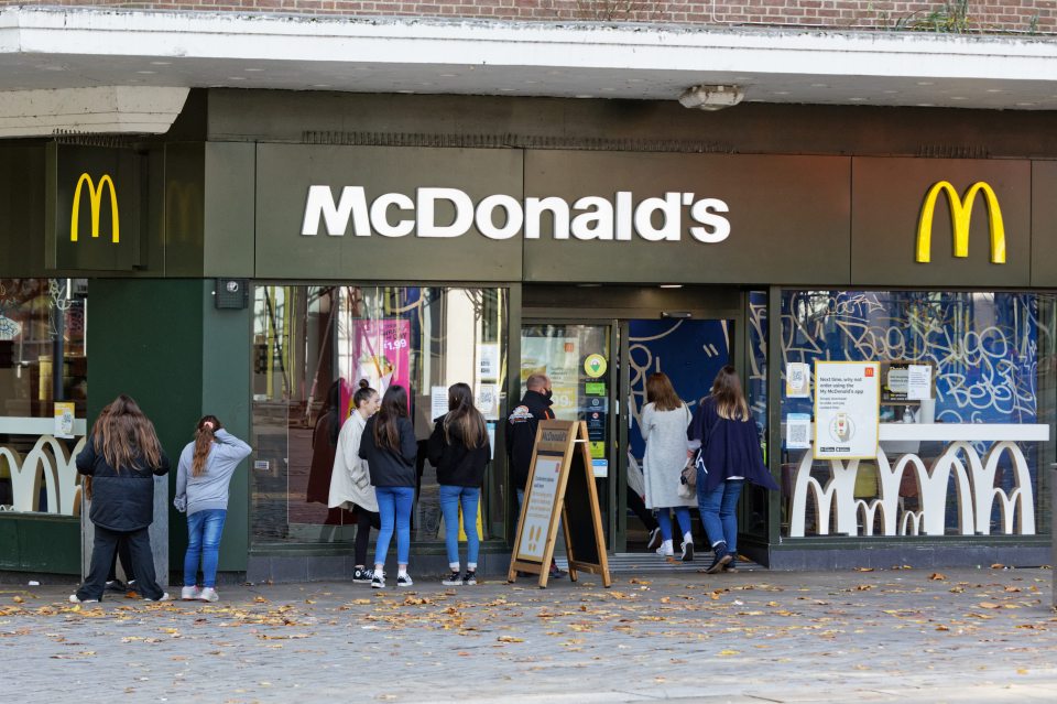 In Swansea, people queued for a McDonald's