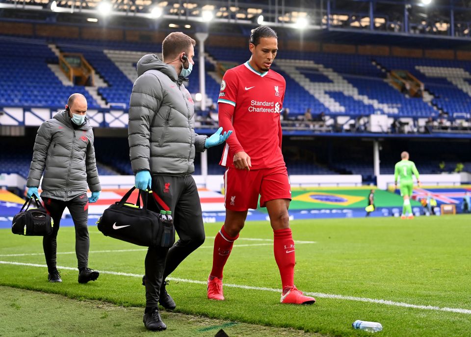 Liverpool are also without Virgil van Dijk after his Merseyside derby injury