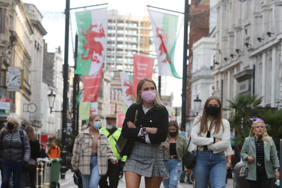 In Cardiff, shoppers made the most of the high street before the new firebreak closures took hold