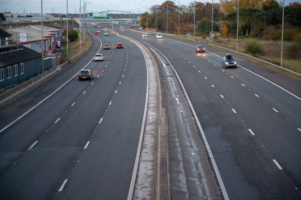 The A349 into Wales from England was also quiet as the lockdown began