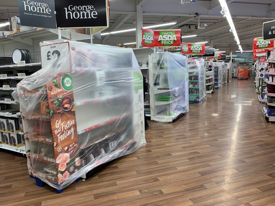 Kettles and electrical goods have been cordoned off in the supermarket