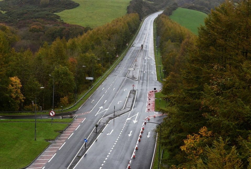 Major roads in the country have fallen silent as the Welsh government bans all unnecessary travel