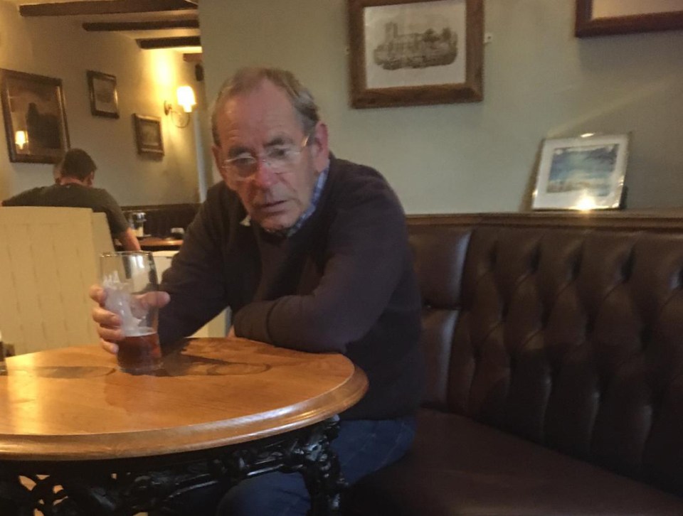 Fred Talbot has been spotted drinking alone at a pub