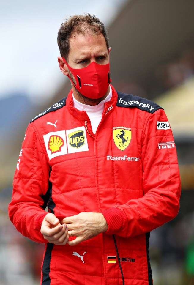 Sebastian Vettel believes his car is slower than Ferrari team-mate Charles Leclerc’s