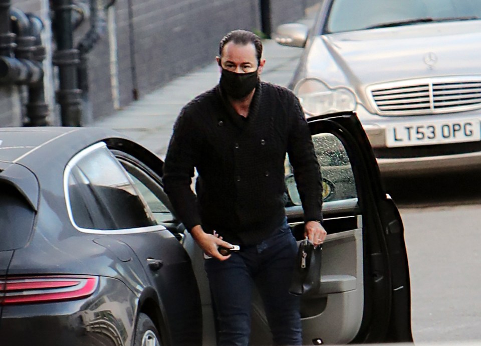 Danny Dyer arrived on set with a mask after the Covid outbreak