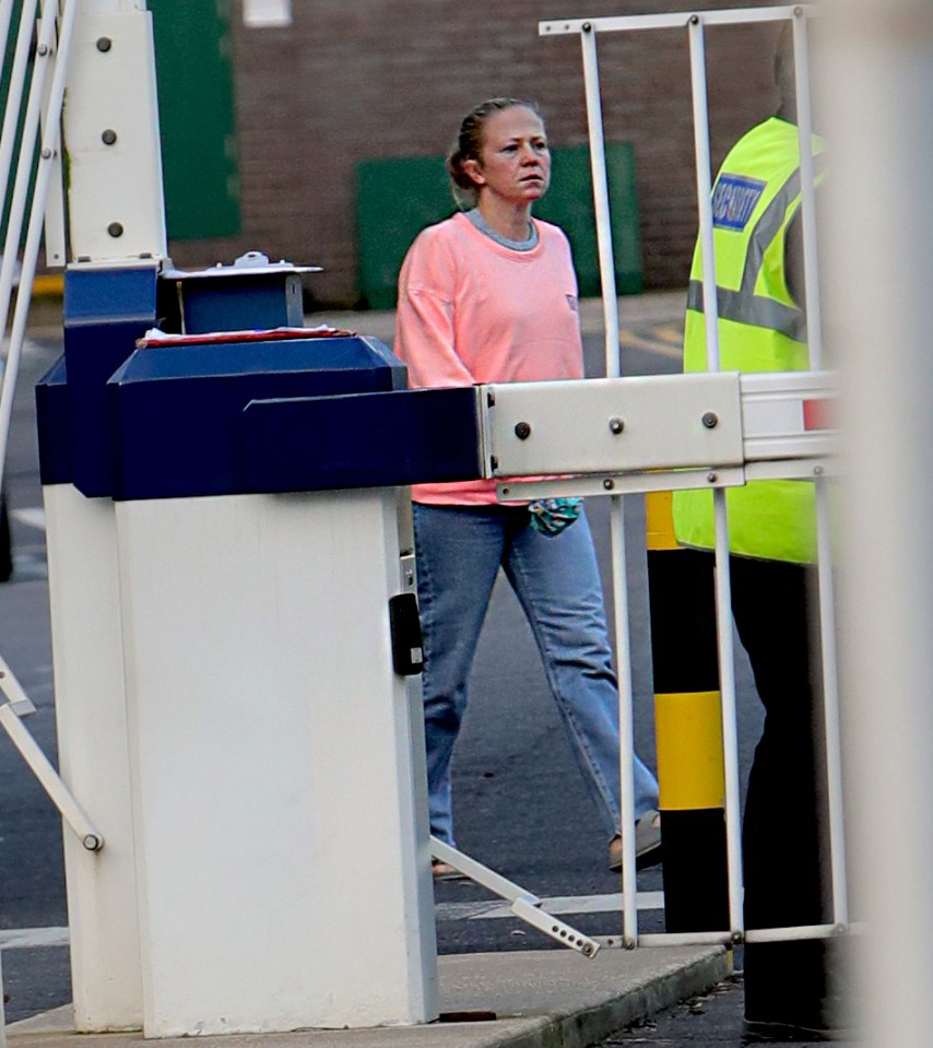 Kellie Bright looked stern after returning to work