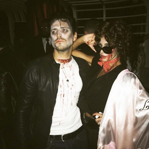 Michelle and Mark dressed up as Rizzo and Kenickie for Halloween 2015