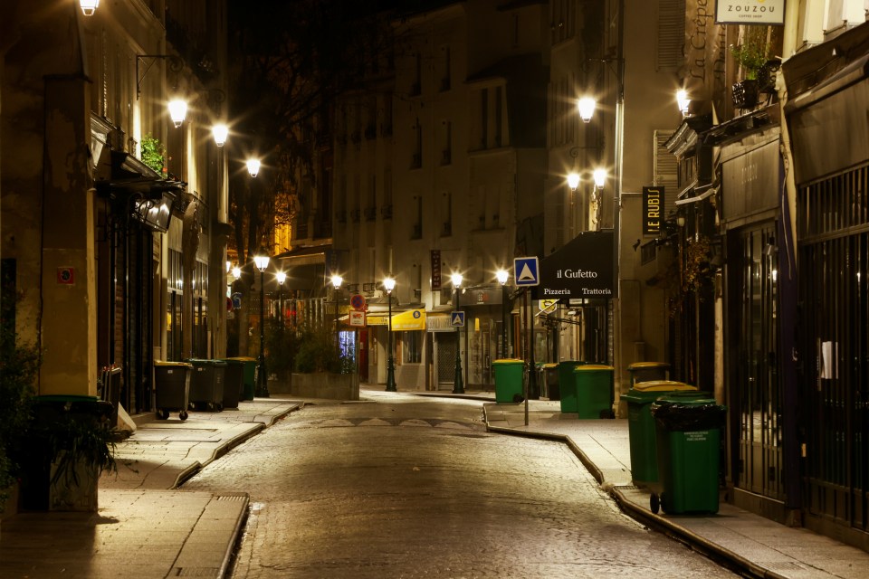 The streets of Paris were empty once the lockdown came into force