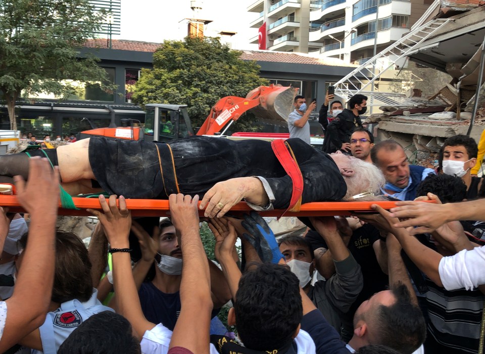 Another victim pulled from the rubble in Izmir