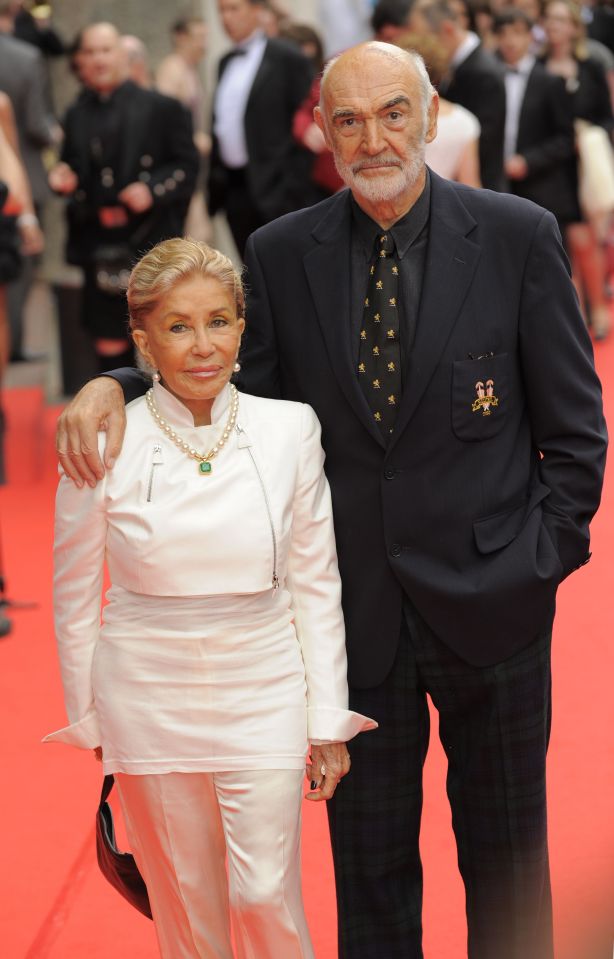 Sir Sean is seen alongside wife Micheline Roquebrune at the Edinburgh International Film Festival in 2010