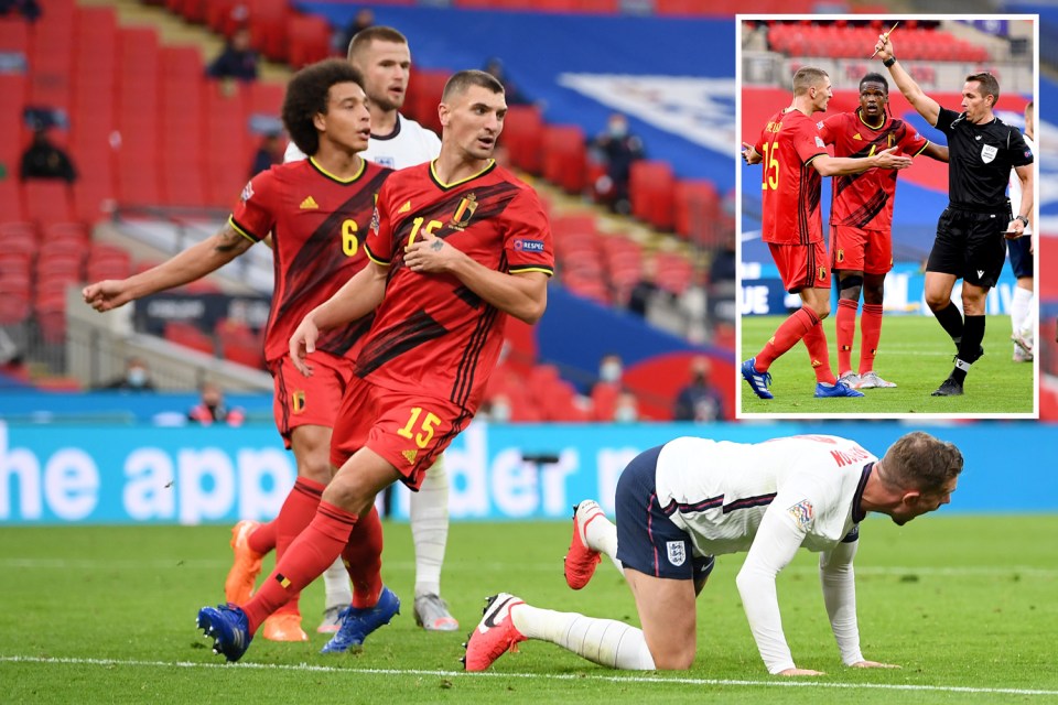 Jordan Henderson was brought down by Thomas Meunier for England's penalty