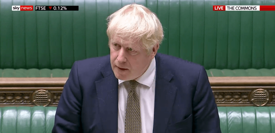 Boris Johnson said he understood the country was ‘chaffing’