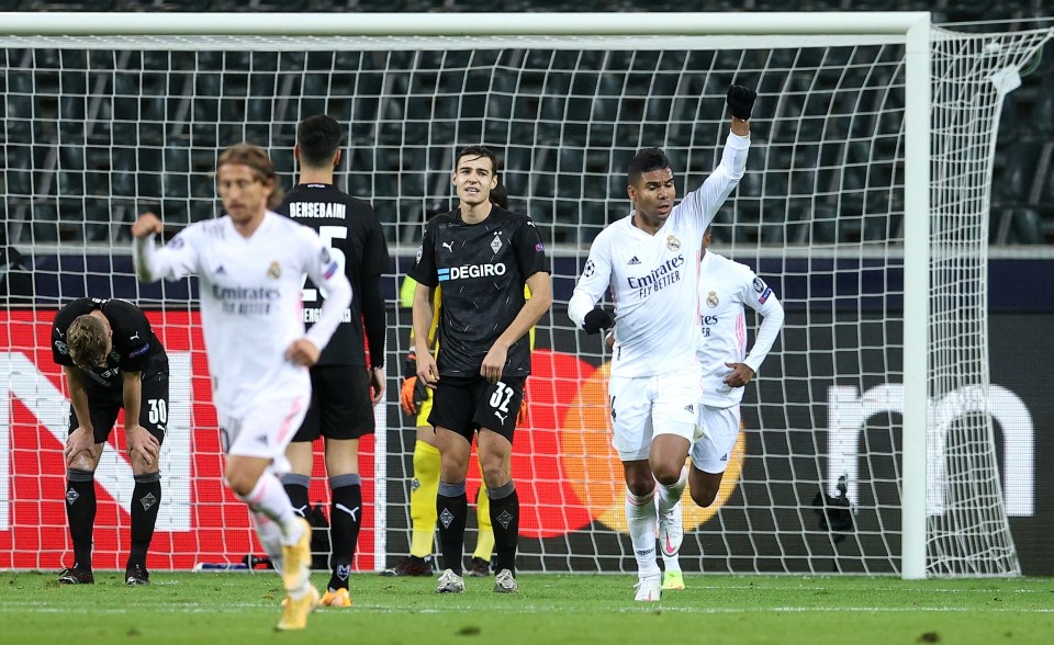 A 93rd-minute equaliser from Casemiro salvaged a point for Real Madrid against Borussia Monchengladbach