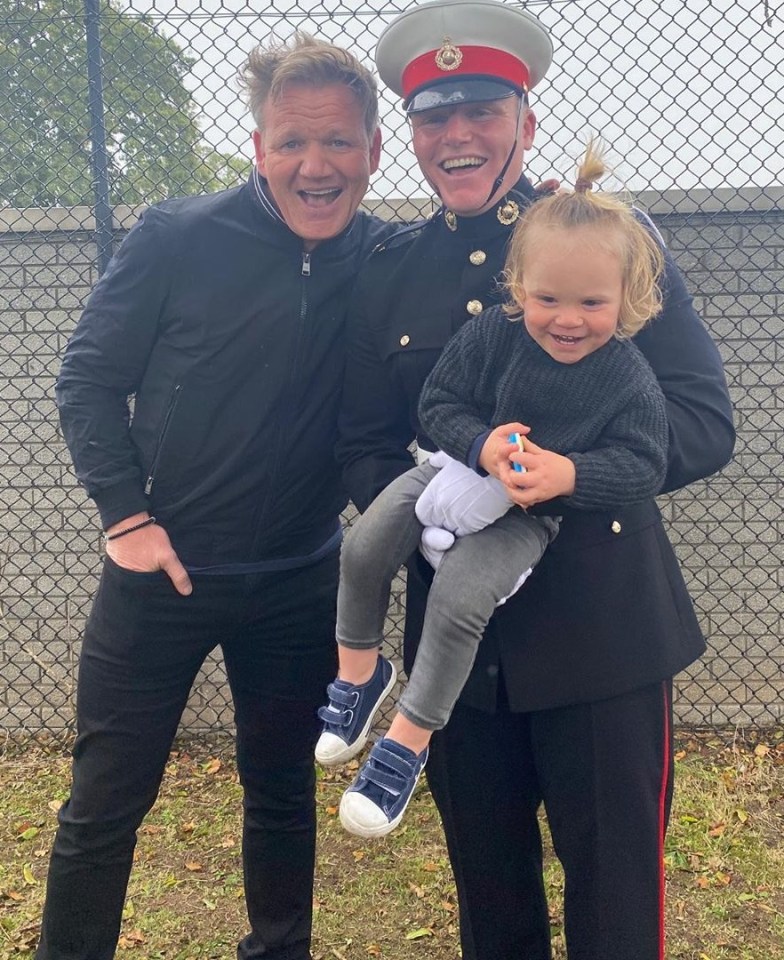 Proud dad Gordon Ramsay posed alongside his son Jack today