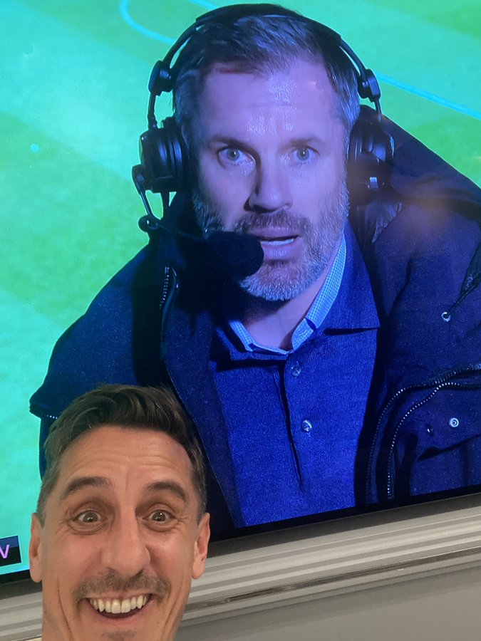 Gary Neville was loving watching his pal Jamie Carragher’s team losing