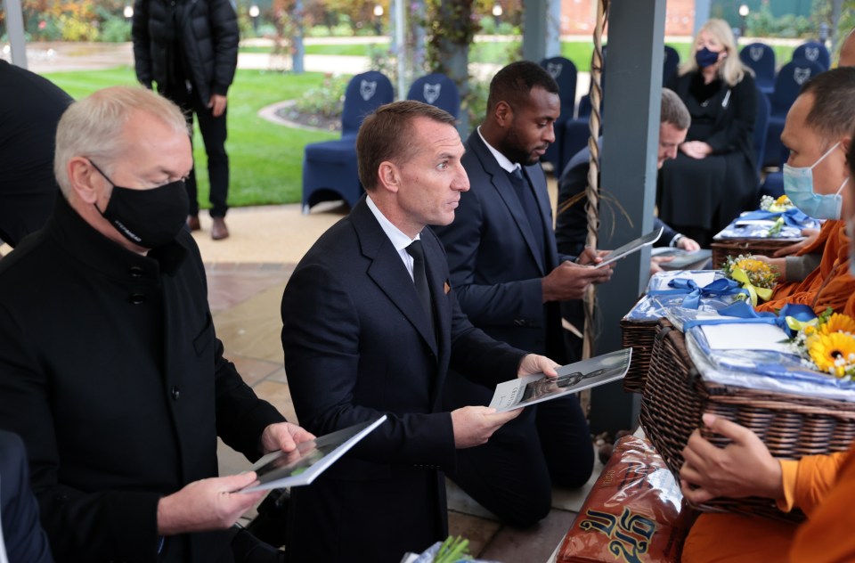 Rodgers, who replaced Claude Puel at the club four months after the accident, was also joined by captain Wes Morgan